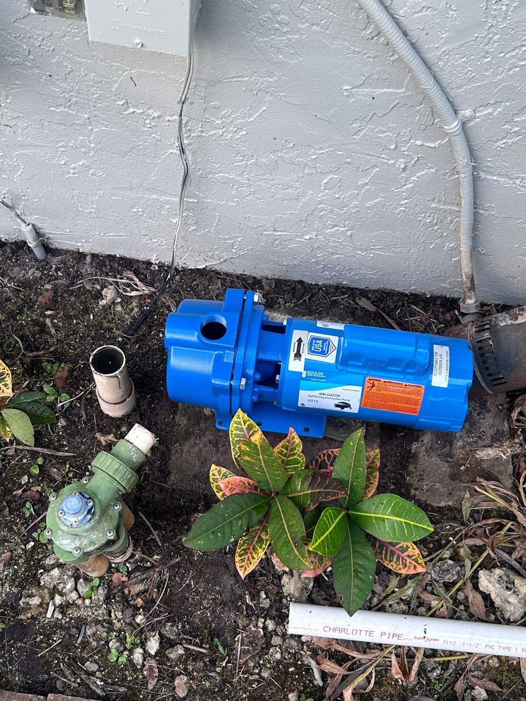 New Goulds irrigation pump installed